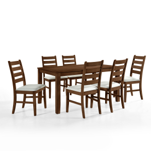 Pascal - Rectangle Dining Table & 6 Chairs - Walnut