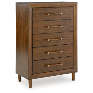 Lyncott - Five Drawer Chest - Brown