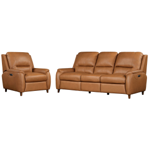 Austin - Power Reclining Sofa And Recliner - Caramel Cream