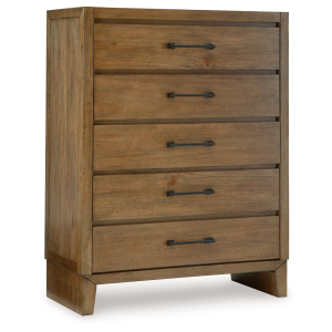 Sherbana - Five Drawer Chest - Light Brown