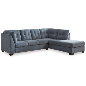 Marleton - 2-Piece Sleeper Sectional With Raf Corner Chaise - Denim