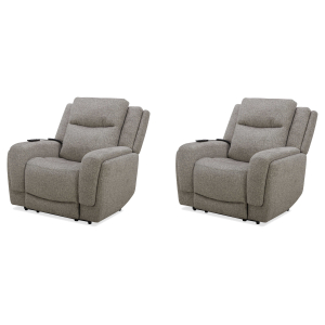 Penfield - Power Zero Gravity Recliner With Heat & Massage (Set of 2) - Frappe
