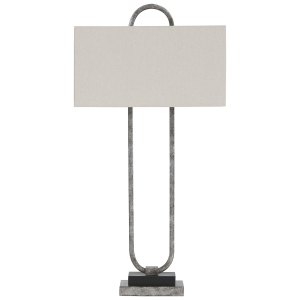 Bennish - Antique Silver Finish - Metal Table Lamp
