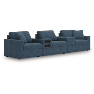 Modmax - 5-Piece Sectional With Audio System And With Storage Console - Ink