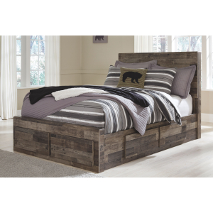 Derekson - Full Panel Bed with 6 Storage Drawers - Multi Gray