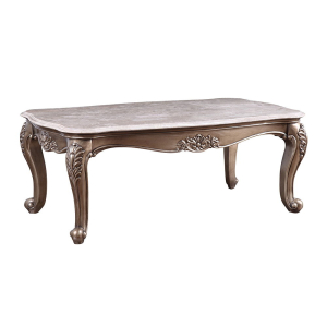 Jayceon - Coffee Table - Marble Top & Champagne