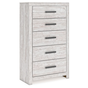 Cayboni - Five Drawer Chest - Whitewash