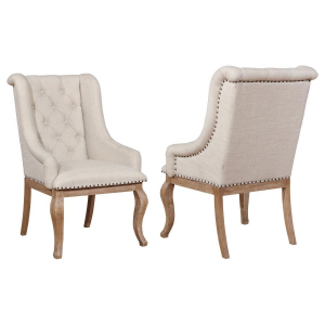 Brockway - Upholstered Arm Chair (Set of 2) - Barley Brown