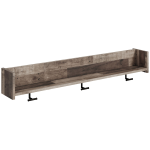 Neilsville - Wall Mounted Coat Rack w/Shelf - Black / Gray
