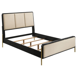 Arini - Queen Panel Bed - Cream And Black