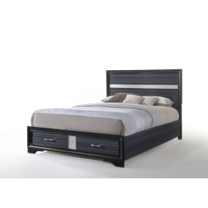 Naima - Eastern King Bed With Storage - Black
