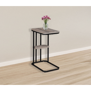 Ida - Chairside Table - Weathered Gray