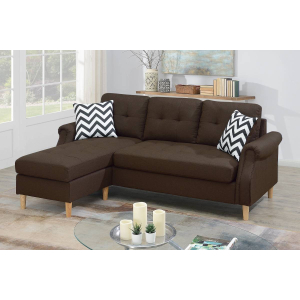 Ridge F6457 Reversible Sectional Set W/ 2 Accent Pillows