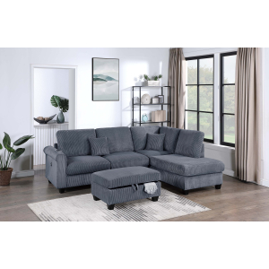 Plaza F8453 3-Piece Sectional Set
