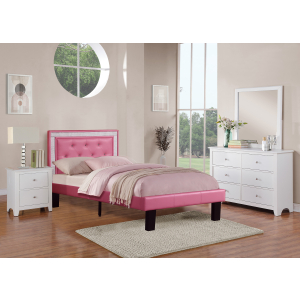 Oslo Twin Bedroom 3 Piece Set w/ Bed, Nightstand & Chest
