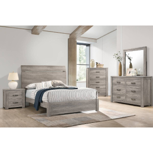 Oasis California King Bedroom 4 Piece Set w/ Bed, Dresser, Mirror & Nightstand