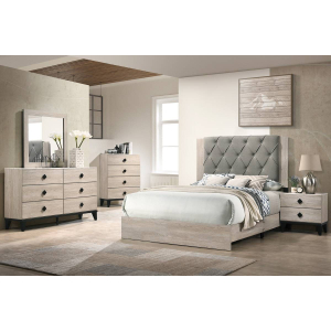 Refuge Queen Bedroom 4 Piece Set w/ Bed, Dresser, Mirror & Nightstand