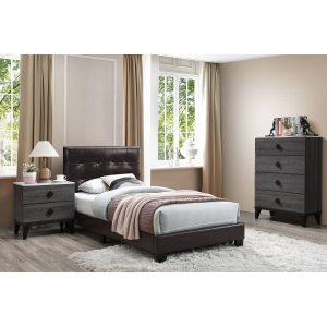 Tranquility Twin Bedroom 3 Piece Set w/ Bed, Nightstand & Chest
