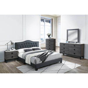Ether Full Bedroom 4 Piece Set w/ Bed, Dresser, Mirror & Nightstand