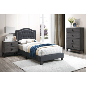 Ether Twin Bedroom 3 Piece Set w/ Bed, Nightstand & Chest