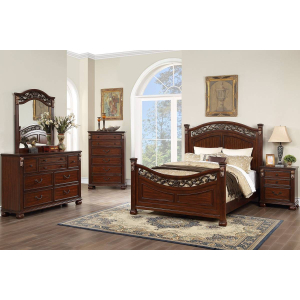 Delta Eastern King Bedroom 5 Piece Set w/ Bed, Dresser, Mirror, Nightstand & Chest