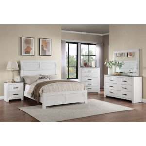 Core Eastern King Bedroom 4 Piece Set w/ Bed, Dresser, Mirror & Nightstand