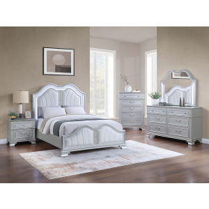 Claremont Eastern King Bedroom 4 Piece Set w/ Bed, Dresser, Mirror & Nightstand
