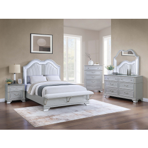Davenport Full Bedroom 5 Piece Set w/ Bed, Dresser, Mirror, Nightstand & Chest