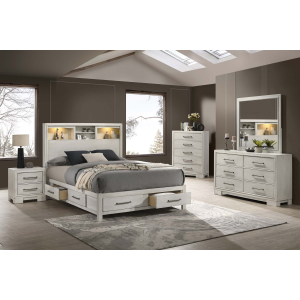 Gladstone Queen Bedroom 4 Piece Set w/ Bed, Dresser, Mirror & Nightstand