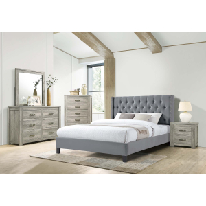 Prescott Full Bedroom 4 Piece Set w/ Bed, Dresser, Mirror & Nightstand