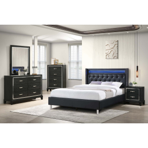 Remington Queen Bedroom 4 Piece Set w/ Bed, Dresser, Mirror & Nightstand