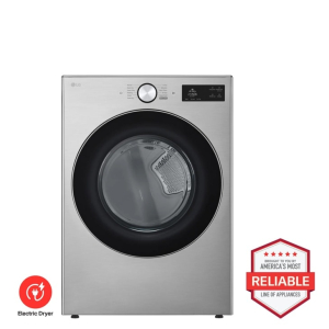 7.4 cu. ft. Ultra Large Capacity Smart Front Load Electric Dryer with TurboSteam, AI Sensing and Hybrid Electronic Controls with LCD Display