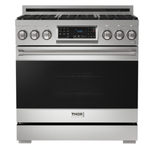 36 Inch Professional Gas Range with Tilt Panel Touch Control in Stainless Steel | Gordon Ramsay Series – RSG36