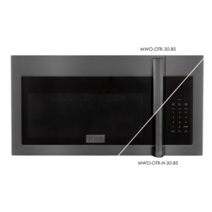 ZLINE 1.5 cu. ft. Over the Range Convection Microwave Oven in Black Stainless Steel with Traditional Handle and Sensor Cooking