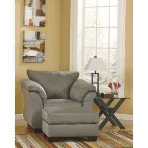 Darcy - 2 Pc. - Chair with Ottoman - Cobblestone
