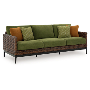 Horizon Hall - Sofa With Cushion - Brown / Green