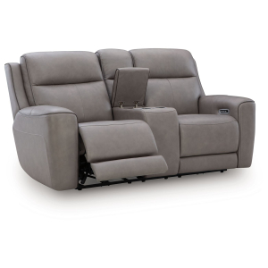 5Z-Comfort - Power Reclining Loveseat With Console / Adj Headrest - Coin
