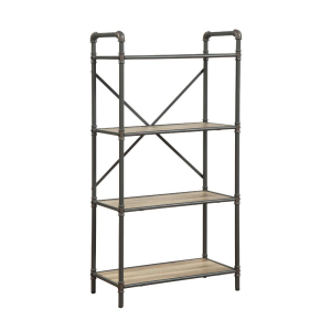 Itzel - 49## Bookshelf - Antique Oak & Sandy Gray