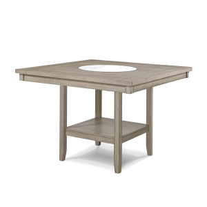 Fulton - Counter Table - White Oak With Marble