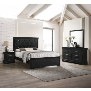 Amalia - Queen 4 Piece Bedroom Set - Black