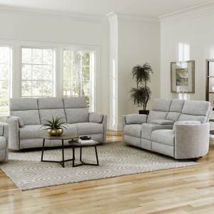 Radius - Power Reclining Sofa And Loveseat - Mineral