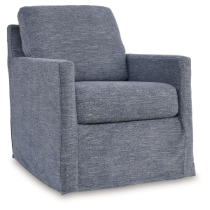Nenana Next-Gen Nuvella - Swivel Glider Accent Chair - Denim