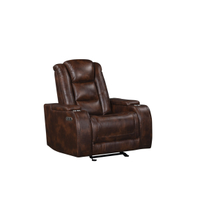 Chester - Glider Recliner With Power Headrest & Footrest - Brown