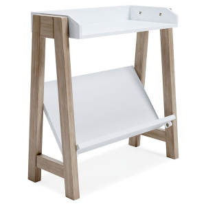 Blariden - Small Bookcase - White / Tan