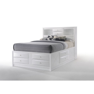 Ireland - Queen Bed With Storage - White