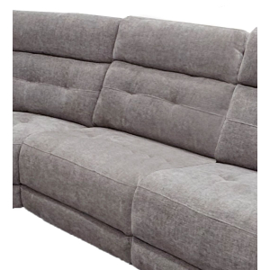 Richland - Armless Chair With Drop Down Table And Power Center - Bristol Gray