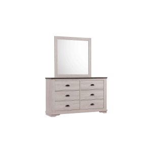 Coralee - Dresser & Mirror - Chalk / Gray