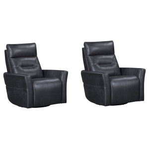 Remmington - Power Swivel Glider Recliner P2 (Set of 2) - Vintage Slate
