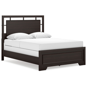 Covetown - Queen Panel Bed - Dark Brown
