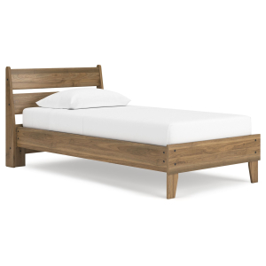 Deanlow - Twin Platform Panel Bed - Honey